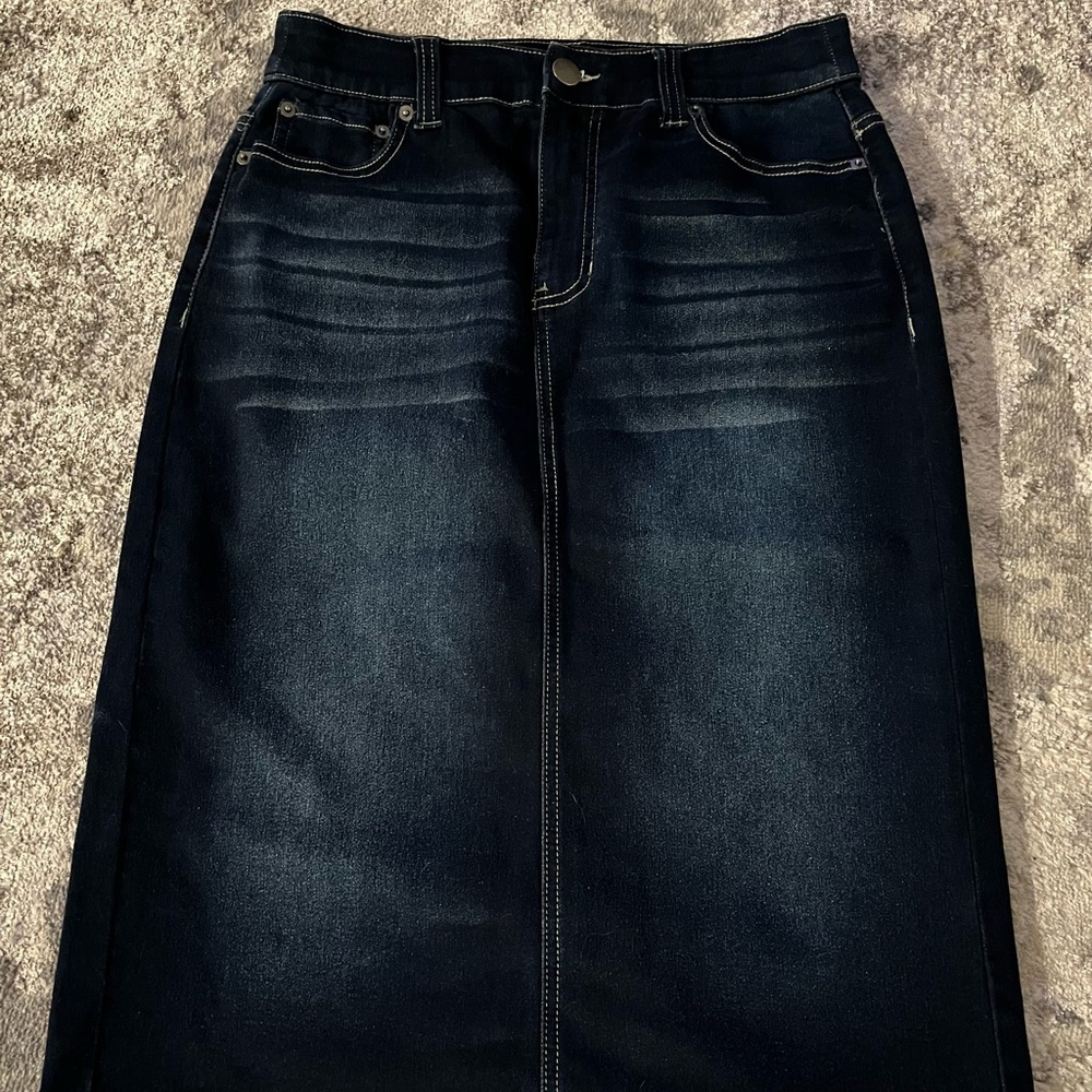 Cato jean skirt